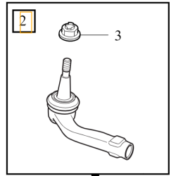 VOLVO S60 III V60 II lewa koncowka drazka kierowniczego OE