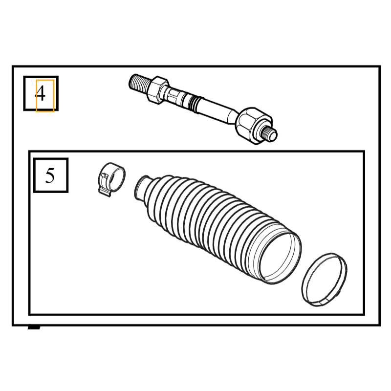 VOLVO S60 III V60 S90 S90L V90 II drazek kierowniczy z oslona zestaw OE