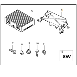 Volvo C70 II wspornik wzmacniacza OE