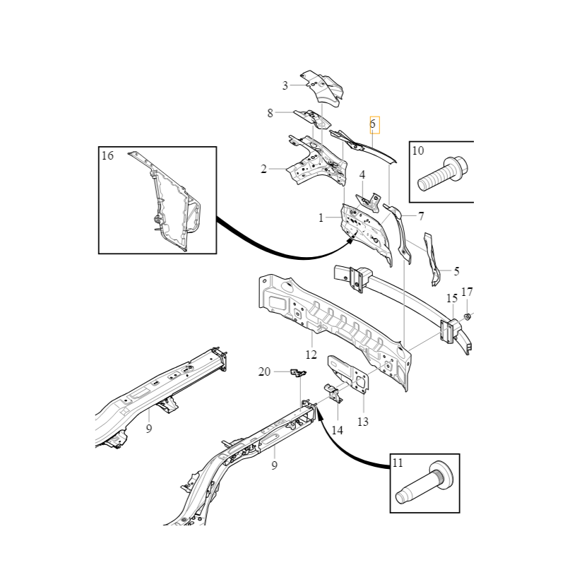 VOLVO XC90 II okular tyl...
