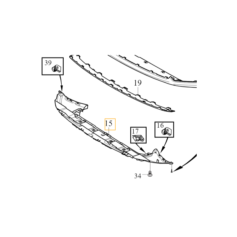VOLVO C40 XC40 Recharge plyta oslona pod zderzak chlodnice OE