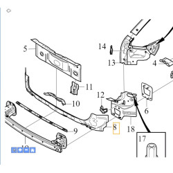 VOLVO XC40 C40  pas  wzmocnienie tylne OE 31698225