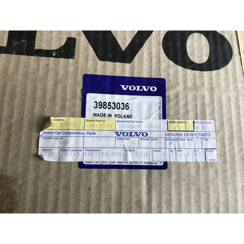 VOLVO V50 roleta polka bagaznika oryginal OE