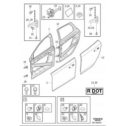 VOLVO V40 V40CC przedni ogranicznik drzwi przod OE