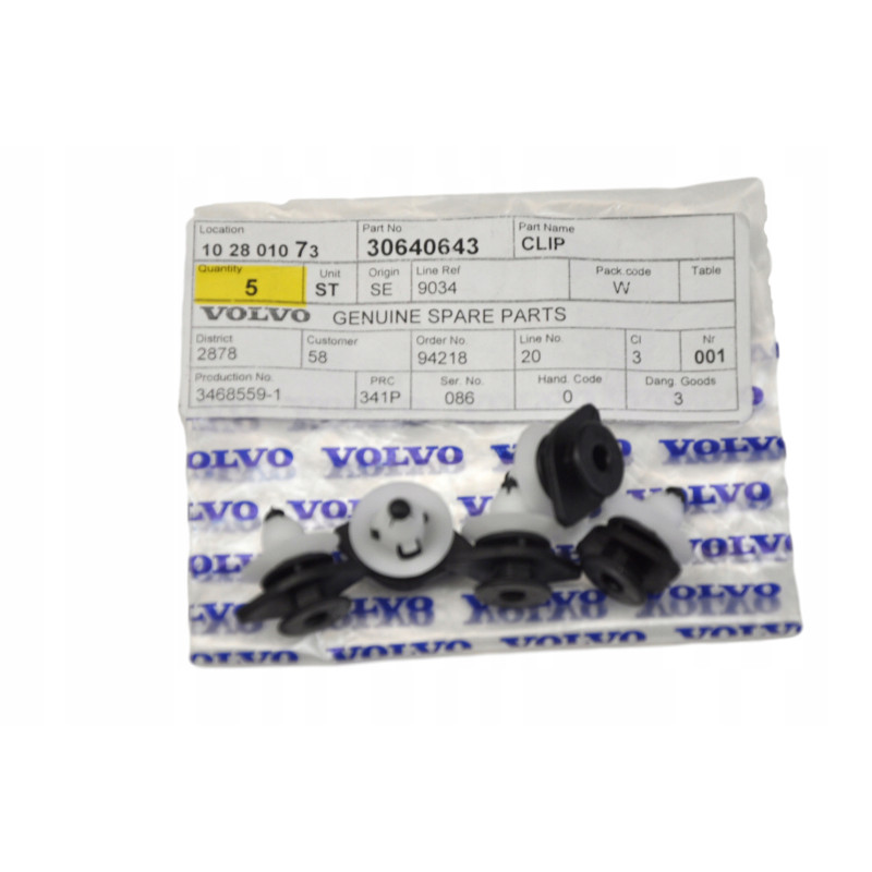 VOLVO S60 V60 spinka zewn listwy progowej OE 30640643