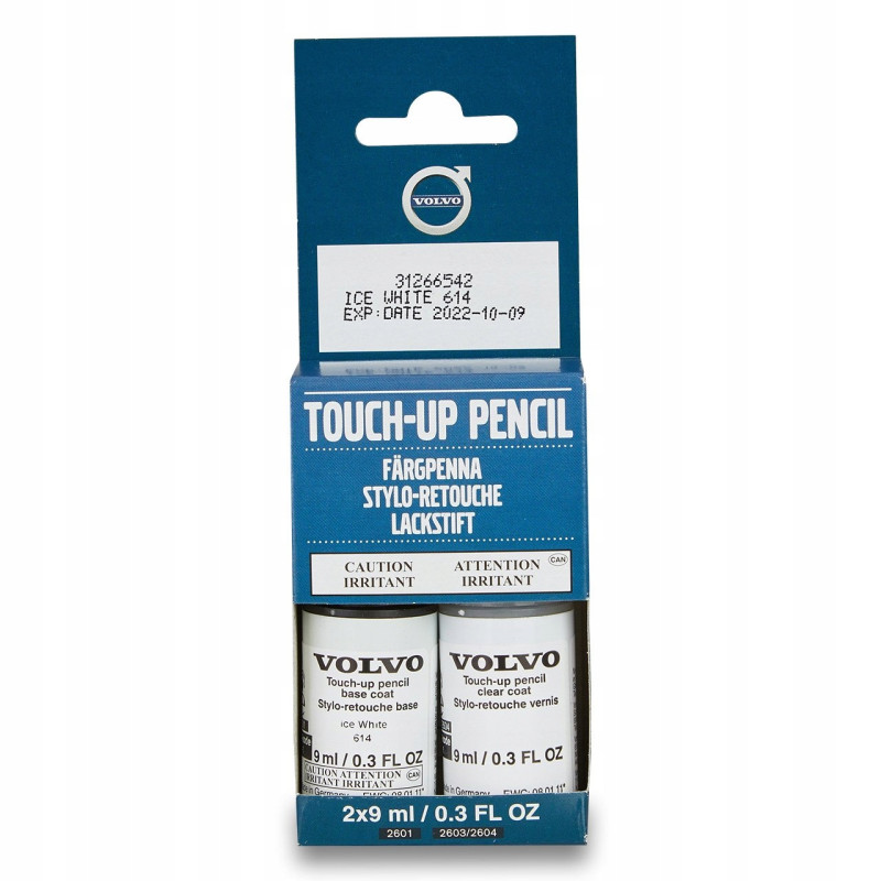 VOLVO lakier sztyft mazak zaprawka Ice White 614