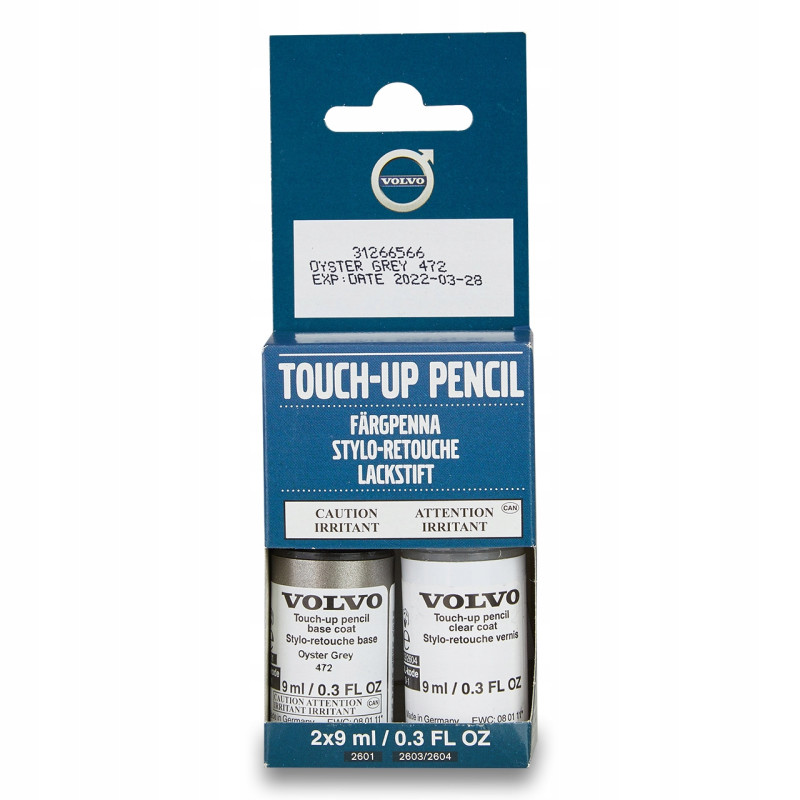VOLVO lakier sztyft mazak zaprawka Oyster Grey 472