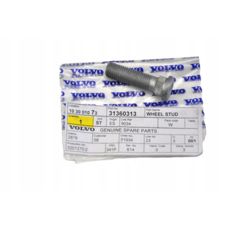 VOLVO S40 V40 sruba kola szpilka nowa oryginal OE