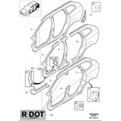 VOLVO XC60 naroznik blotnik tyl prawy cwiartka OE 31395023