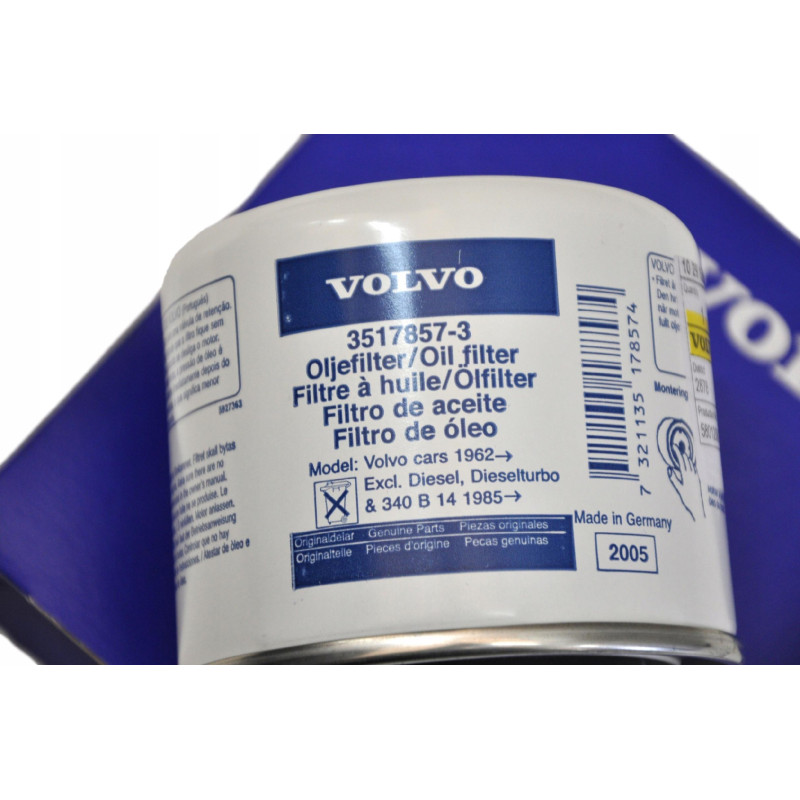 VOLVO 940 960 C70 S40 V40 oryginal filtr oleju OE