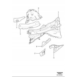VOLVO S60 V60 S90 V90 lewy wspornik podluznicy OE 31420630