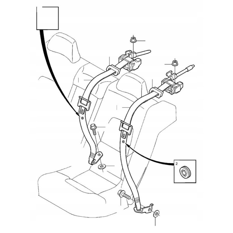 VOLVO V70 S80 S90 V90 klips pasa bezpieczeństwa OE