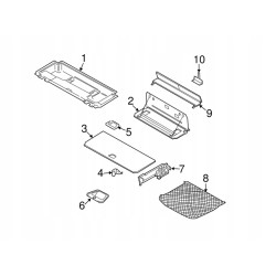 VOLVO S60 V60 XC60 pozioma siatka bagaznika OE 30721382