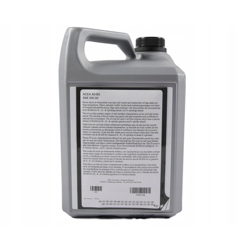 VOLVO olej silnikowy 0W30 4 litry A5 B5 1161719 OE