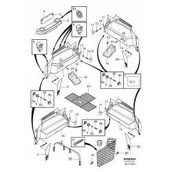 VOLVO XC90 klapka schowka z boczka bagaznika OE 39974121