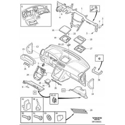 VOLVO XC90 lewa zaslepka deski rozdzielczej OE 39872046 39992298