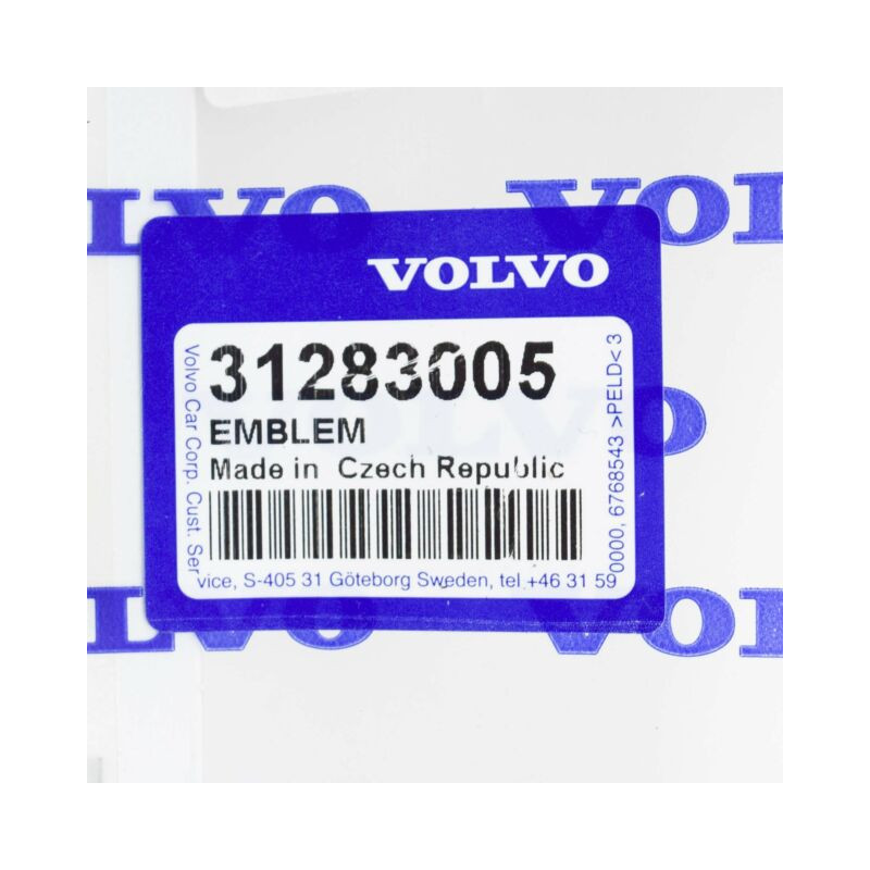 VOLVO S60 emblemat na tylna klape OE 31283005