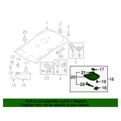 VOLVO S80 V70 XC70 XC60 ramka oswietlenia podsufitki