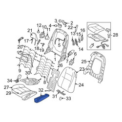 VOLVO C30 C70 oslona fotela pasazera prawa manualna OE