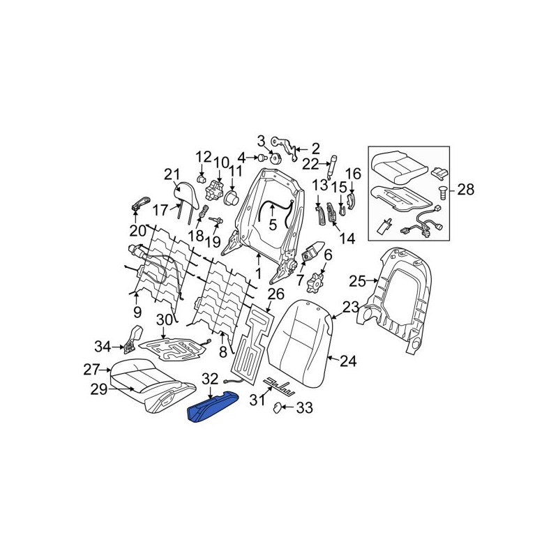 VOLVO C30 C70 oslona fotela...