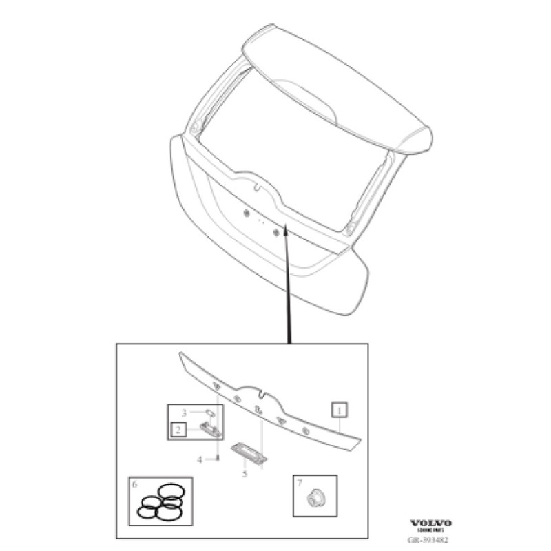 VOLVO V60 listwa tylnej...
