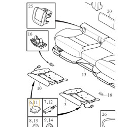 VOLVO S90 V90 II modul podgrzewania kanapy OE 31467441
