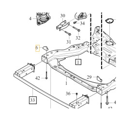 VOLVO S90 V90 II prawe mocowanie rozporki sanek silnika 31387654