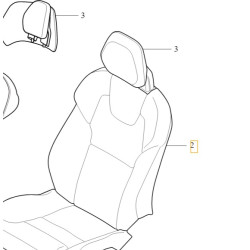 VOLVO XC90 II poszycie oparcie tapicerka fotel pasazera 31498720