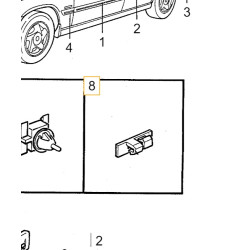 VOLVO 960 S90 V90 spinka klips listwy drzwiowej 9126289