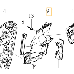 VOLVO XC60 II przednia lewa oslona zamka drzwi OE 31440008