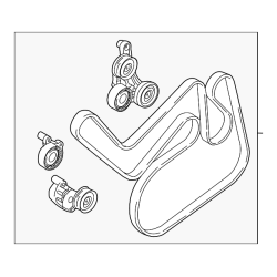 VOLVO S60 V60 XC60 II zestaw osprzetu 3 napinacze + pasek 2,0T 32213657