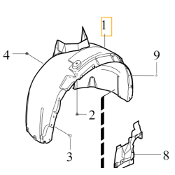 VOLVO S60 III V60 II nadkole przednie lewe  OE 32226106
