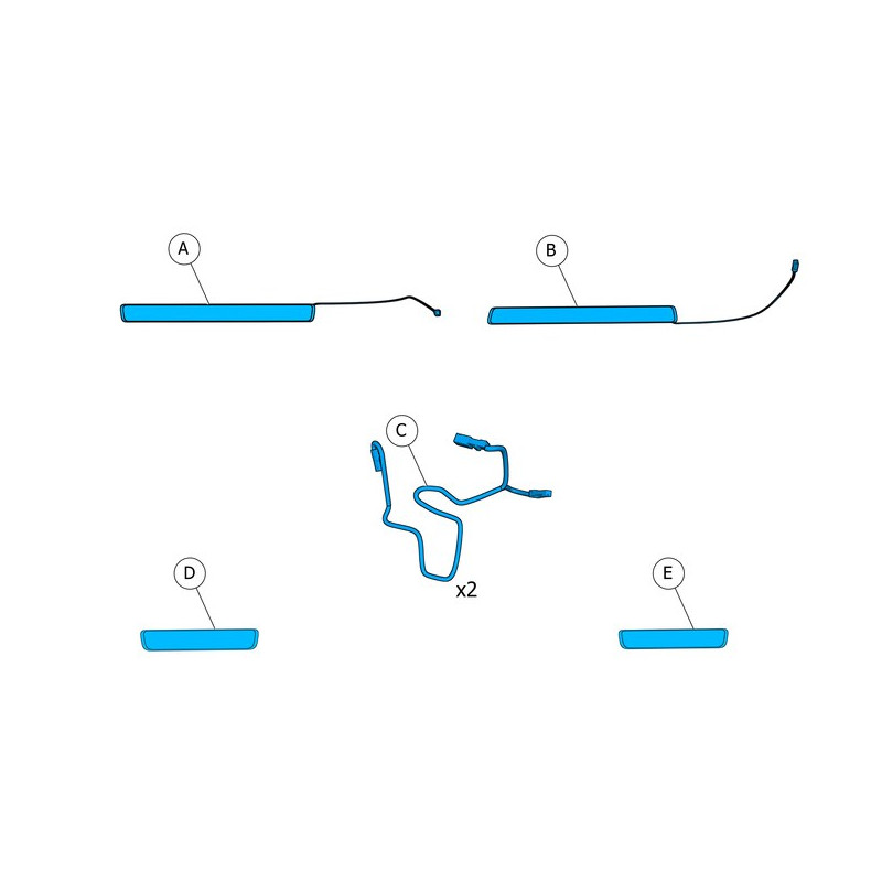 VOLVO S90 V90 II nakladki progowe podswietlane kpl 31470690