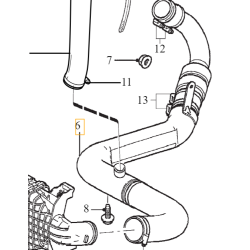 VOLVO C30 C70 S40 V50 lewa rura intercoolera 2,0D OE 30792793
