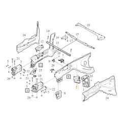 VOLVO S90 V90 II wspornik lewej podluznicy 31440212