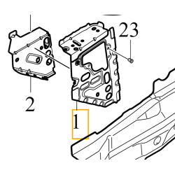 VOLVO S90 V90 II wspornik lewej podluznicy 31440200