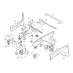 VOLVO S90 V90 II wspornik lewej podluznicy 31440200