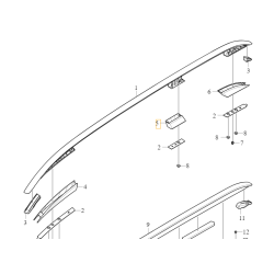 VOLVO XC90 II srodkowa prawa zaslepka reling dachow 31391905