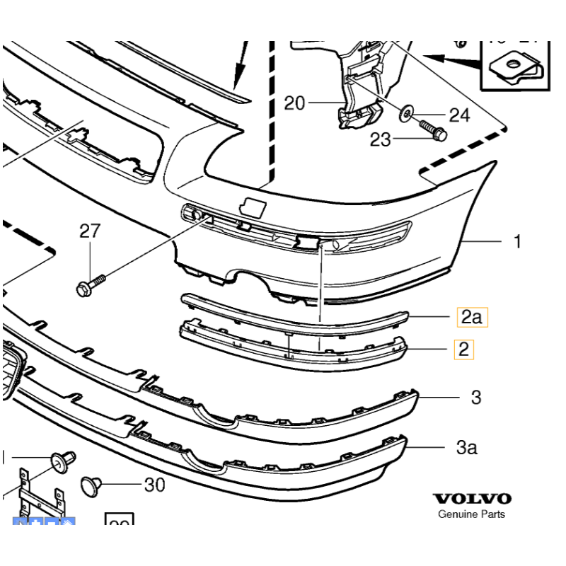 VOLVO S60 listwa zderzaka...
