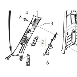VOLVO XC90 S90 V90 lewa kratka nawiewu slupek A 39829949