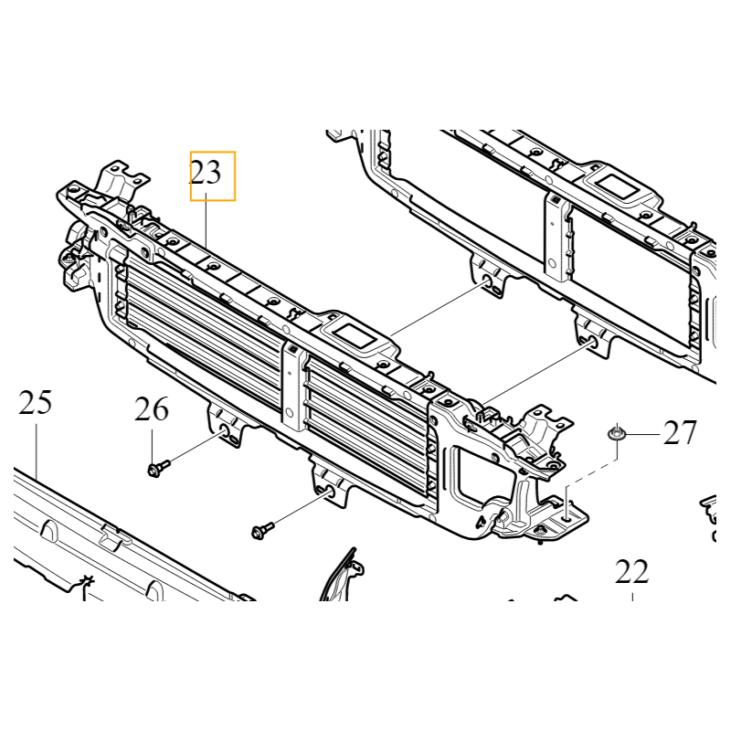 VOLVO S60 III V60 II gorna kierownica powietrza wlot OE 32227973