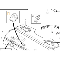 VOLVO S90 II mocowanie tylnego srodkowego fotelika 31484477