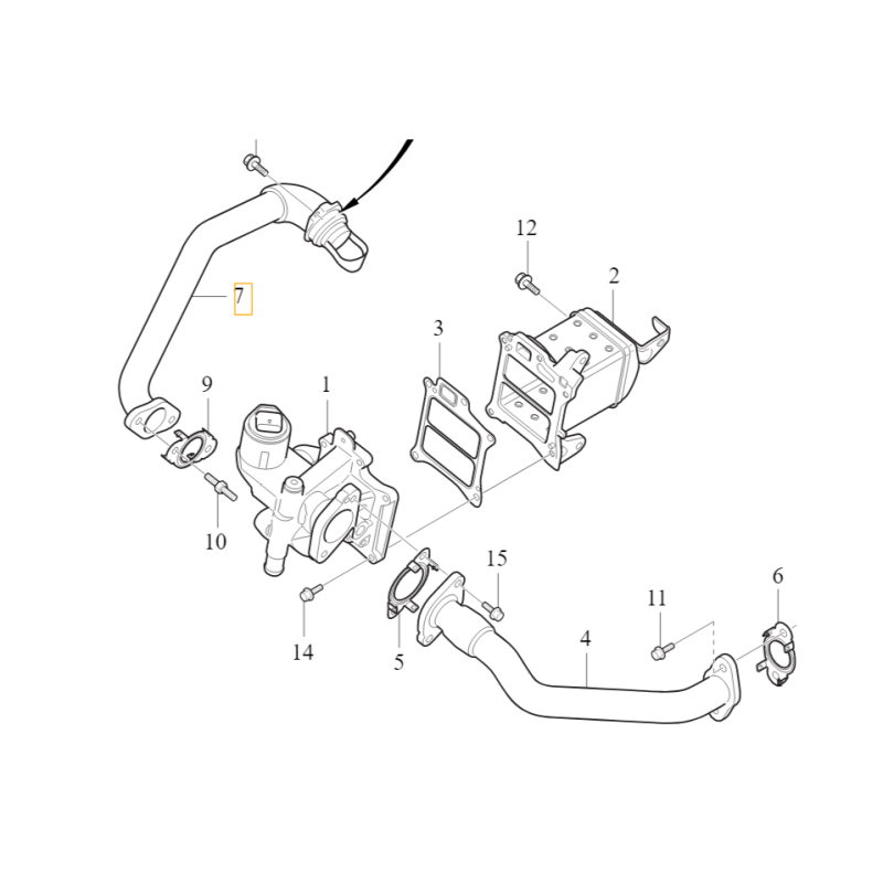 VOLVO XC90 S90 V90 II rura przewod EGR 2,0D OE 32213481