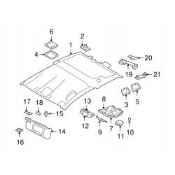 VOLVO C30 srodkowa zaslepka podsufitki OE 39810132