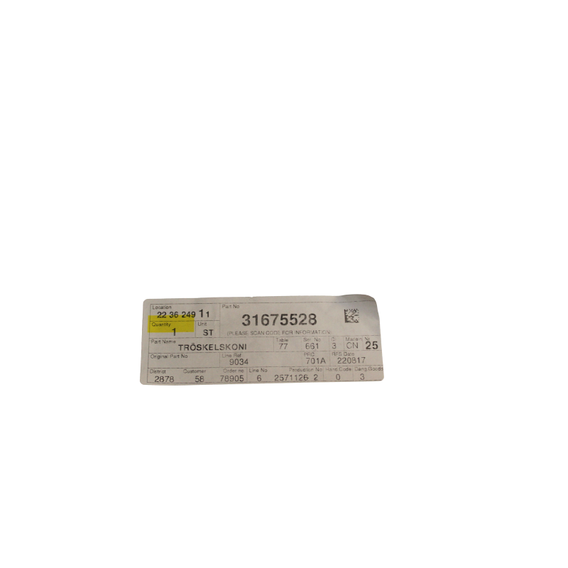 VOLVO S90 II pas listwa zaladunkowa bagaznika OE 31675528