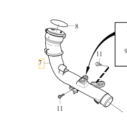 VOLVO XC60 XC90 II dolot rura przewod intercoolera OE 31370128