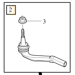 VOLVO C40 XC40 prawa koncowka drazka kierowniczego 32283514