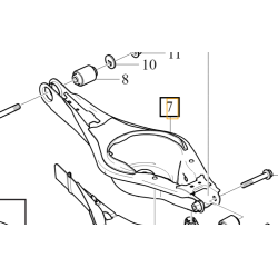 VOLVO C40 XC40 wahacz tylny dolny lewy poprzeczny 32315278