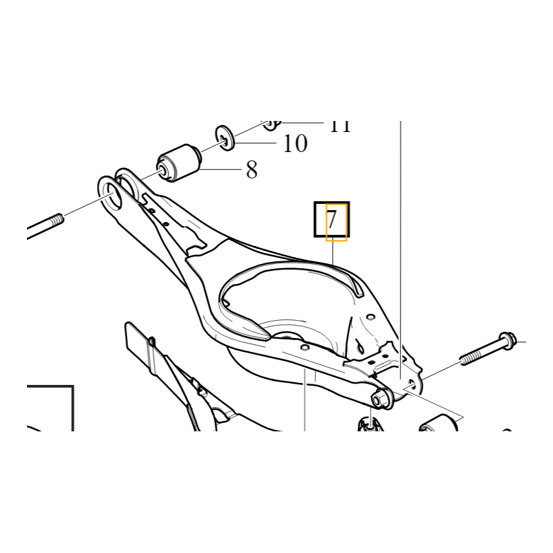 VOLVO C40 XC40 wahacz tylny...