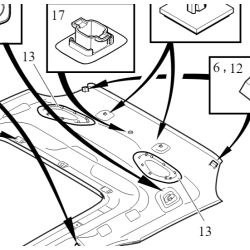 VOLVO XC60 V60 II prawa oslona glosnika podsufitka BOWERS WILKINS 31479161